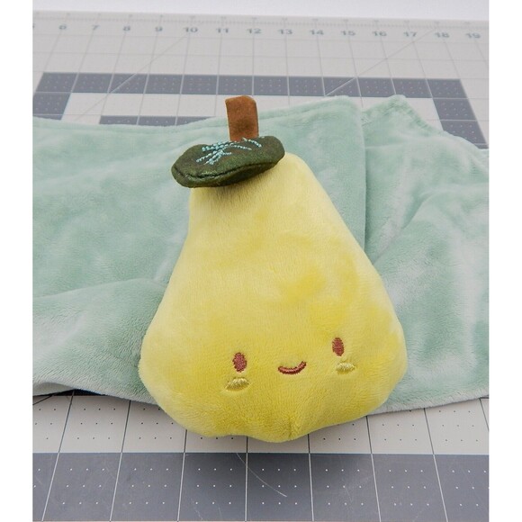 Rene Rofe Baby Pear Security Blanket Green White Striped Velour Lovey - Picture 6 of 10